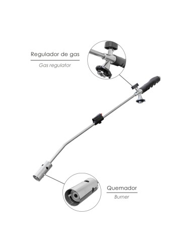 Soplete Quemar Hierba Con Encendido Piezoelectrico Funcionamiento Con Cartucho Gas