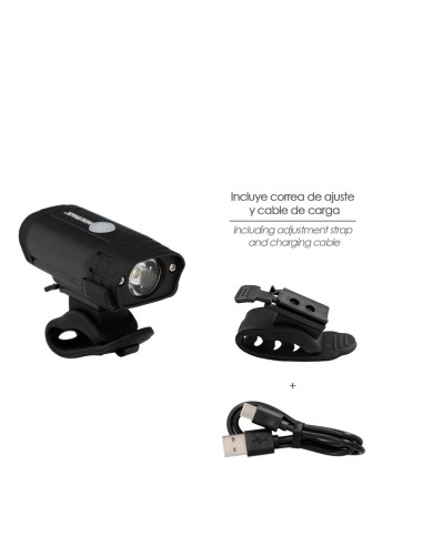 Luz Led Frontal Para Bicicleta / Patinete 400 Lumenes (5 Modos) Bateria Recargable USB