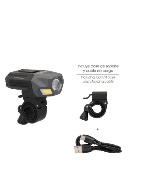 Luz Led Frontal Para Bicicleta / Patinete 800 Lumenes (7 Modos) Bateria Recargable USB