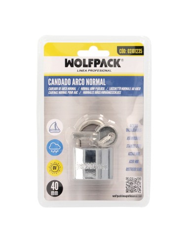 Candado Inoxidable Arco Normal 40mm.