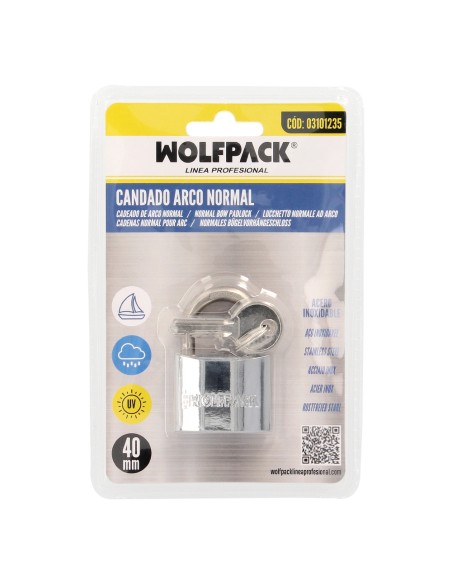 Candado Inoxidable Arco Normal 40mm.