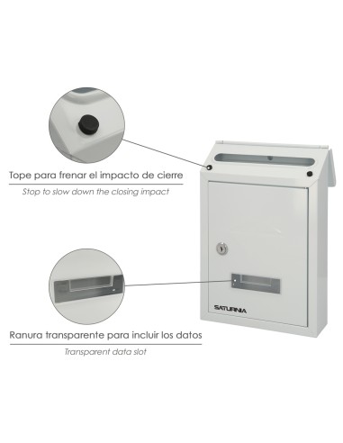 Buzon Exterior 205 x 300 x 70 mm. Blanco