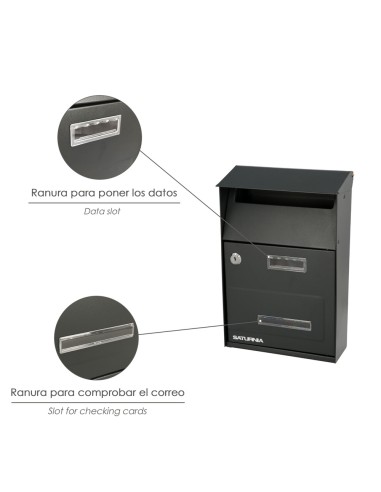 Buzon Exterior Country Gris Oscuro 215 x 320 x 105 mm.