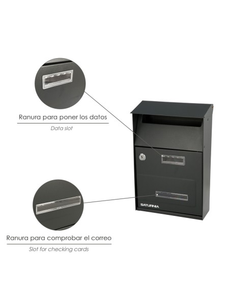 Buzon Exterior Country Gris Oscuro 215 x 320 x 105 mm.