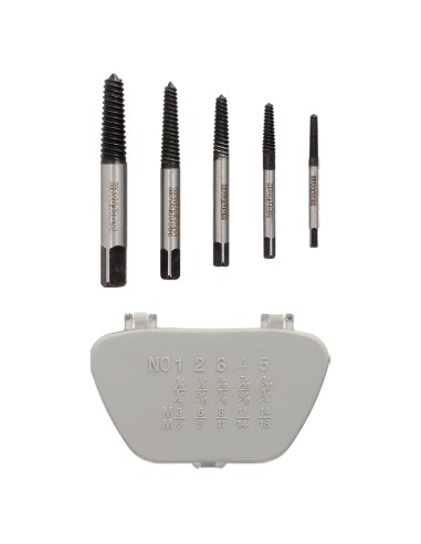 Juego Extractores Conicos Para Tornillos (5 Piezas). Medidas 3 A 18 mm. Extractor Tornillos, Saca Tornillos.