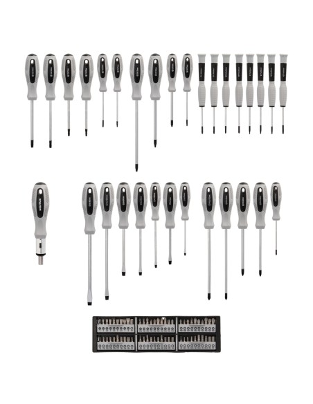 Juego de Destornilladores / Destorpuntas 100 Piezas Con Soporte Expositor