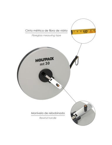 Cinta Metrica Fibra de Vidrio 30 Metros
