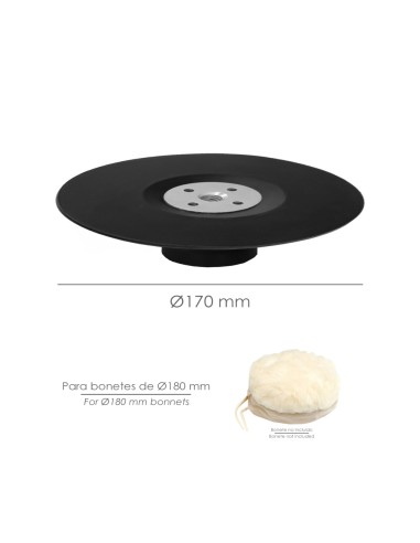 Plato Amoladora Nylon Ø 178 mm. Con Rosca M14. Disco Plástico Para Bonete
