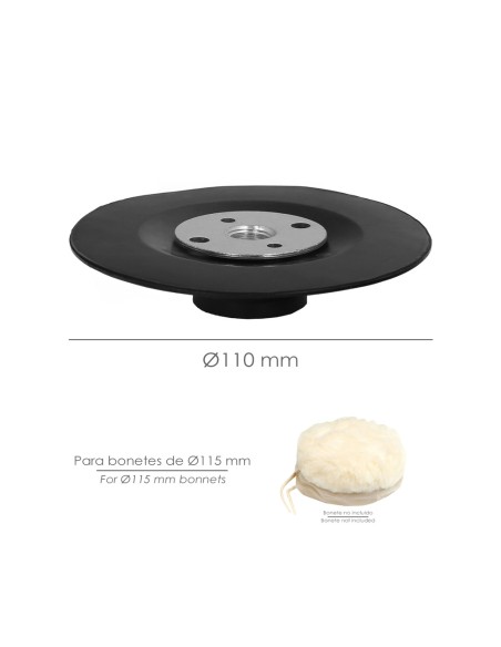 Plato Amoladora Nylon Ø 115 mm. Con Rosca M14. Disco Plástico Para Bonete