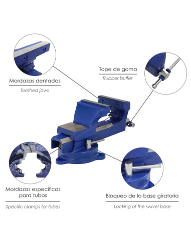 Tornillo Banco Giratorio Heavy Duty 105 mm Banco De Mesa Giratorio, Tornillo Sujeción, Abrazadera De Banco, Tornillo Banco Tubos