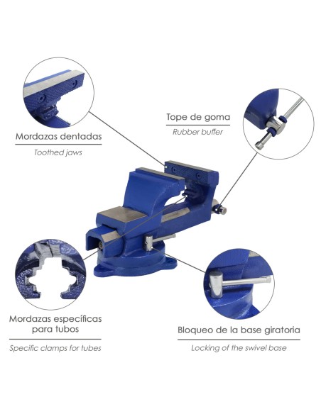Tornillo Banco Giratorio Heavy Duty 105 mm Banco De Mesa Giratorio, Tornillo Sujeción, Abrazadera De Banco, Tornillo Banco Tubos