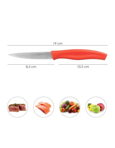Cuchillo Nuuk Mondador Hoja Acero Inoxidable 9 cm. Rojo (1 Unidad)
