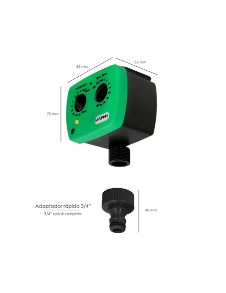Programador Riego Analogico / Mecanico De Grifo Con 1 Salida 3/4"