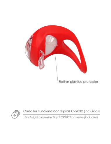 Kit Luces Led Bicicleta 2 Luces Basic. LED para bici, Luz para patin, Luz de posición, Luces bicicleta, LEDs bicicleta