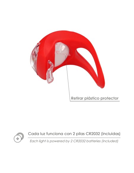 Kit Luces Led Bicicleta 2 Luces Basic. LED para bici, Luz para patin, Luz de posición, Luces bicicleta, LEDs bicicleta