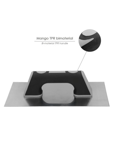 Llana Profesional Acero Inoxidable Mango Polipropileno Acabado Liso 300x150mm.