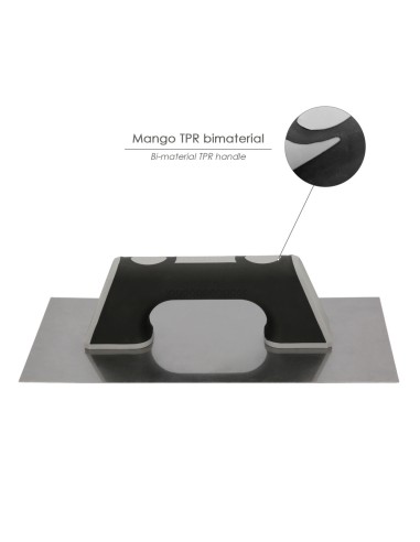 Llana Profesional Acero Mango Polipropileno Acabado Liso 300x150 mm.