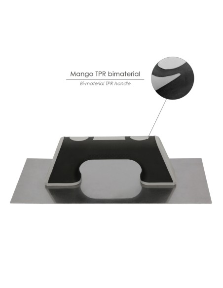 Llana Profesional Acero Mango Polipropileno Acabado Liso 300x150 mm.