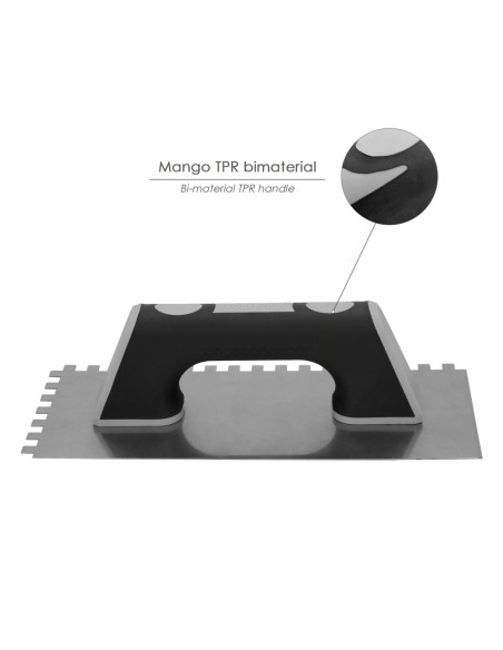 Peine Profesional Mango Polipropileno 280x120 mm. Dientes 8 x 8 mm.