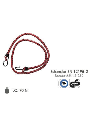 Pulpo De Goma Con Ganchos 1,0 Metro 2 Unidades