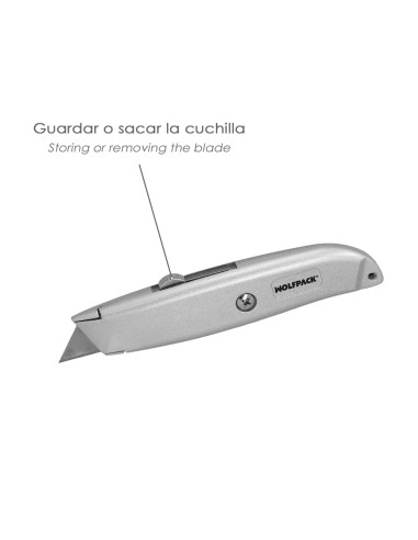 Cuchillo Hoja Trapezoidal Retráctil Acero Sk5