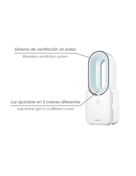 Ventilador Sobremesa Bateria Sin Palas