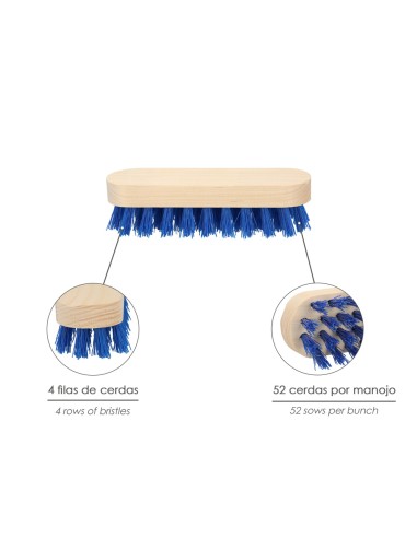 Cepillo Raices De Mano Fibra de PVC 4x9