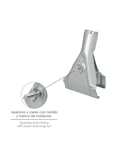 Garra Para Cepillo Barrendero, Mango Ø 28 mm. para Cepillos De 55 A 70 mm. Soporte Cepillo Barrendero,