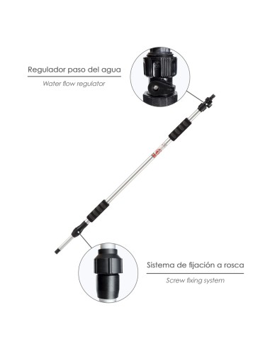 Mango Metalico Aluminio Para Cepillo Lavacoches. Medida de 100 a 150 cm .