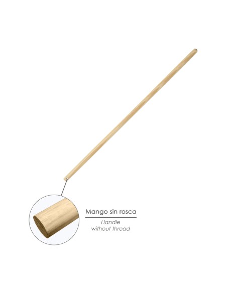 Mango Madera Para Cepillo Barrendero Con Garra. 1200 x Ø 28 mm.