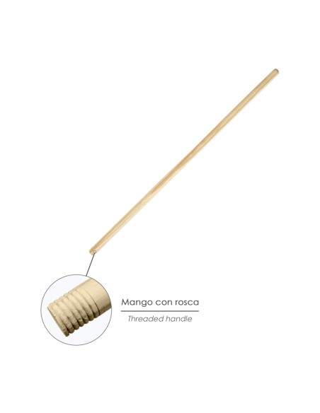 Mango Madera Para Cepillo Barrendero Rosca 1200 x Ø 28 mm.