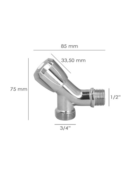 Grifo Lavadora Sencillo Entrada 1/2" - Salida 3/4" Grifo Lavadora, Grifo Lavavajillas, Grifo De Paso