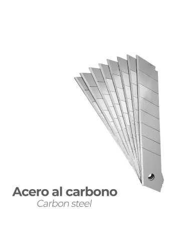 Hoja Cutter 25 mm. (Estuche 10 Piezas) Acero Sk5