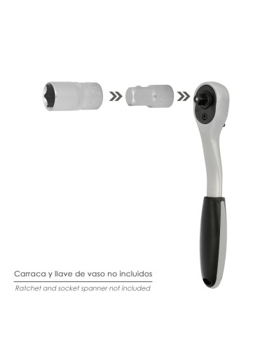 Adaptador Aumentador 1/4" Hembra 3/8" Macho