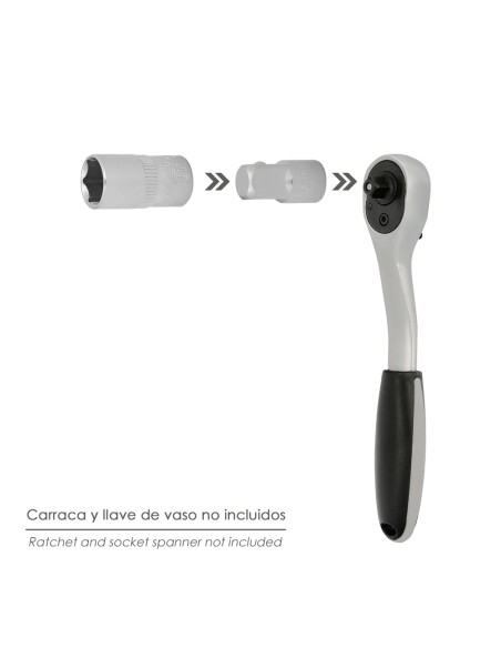 Adaptador Aumentador 1/4" Hembra 3/8" Macho