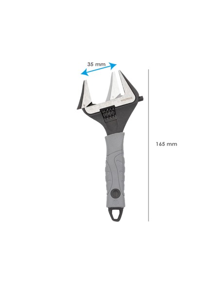Llave Ajustable Gran Apertura Compact. Cromo Vanadio 6" Llave Inglesa, Llave De Expansion, Llave Gran Apertura
