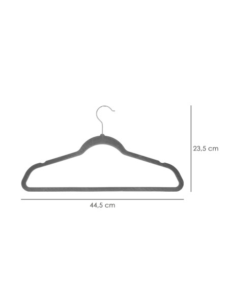 Percha Terciopelo 445 mm. (Pack 10 Piezas)
