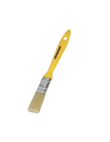 Paletina Profesional Cerda Blanca Ancho 20 mm. Cerdas Naturales Mango Plastico Ergonomico, Brocha Pintor, Pincel Pintura