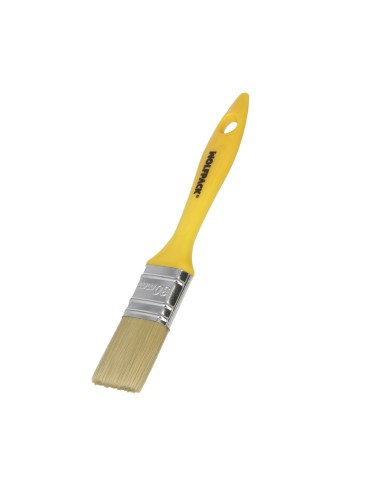 Paletina Profesional Cerda Blanca Ancho 30 mm. Cerdas Naturales Mango Plastico Ergonomico, Brocha Pintor, Pincel Pintura