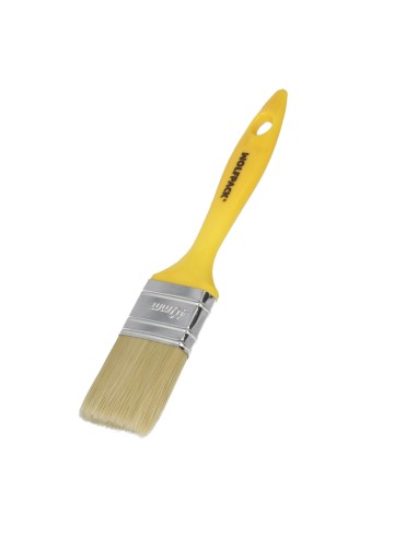 Paletina Profesional Cerda Blanca Ancho 40 mm. Cerdas Naturales Mango Plastico Ergonomico, Brocha Pintor, Pincel Pintura