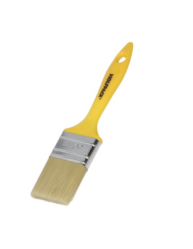 Paletina Profesional Cerda Blanca Ancho 50 mm. Cerdas Naturales Mango Plastico Ergonomico, Brocha Pintor, Pincel Pintura