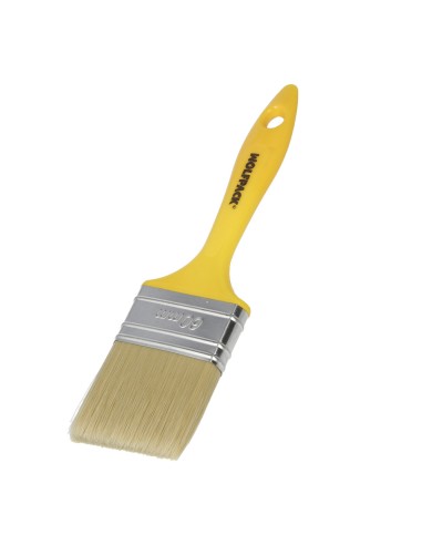 Paletina Profesional Cerda Blanca Ancho 60 mm. Cerdas Naturales Mango Plastico Ergonomico, Brocha Pintor, Pincel Pintura
