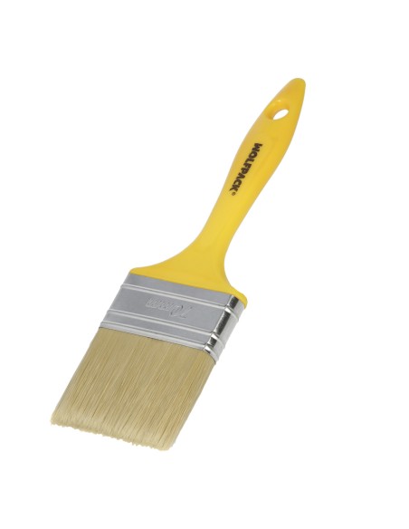 Paletina Profesional Cerda Blanca Ancho 70 mm. Cerdas Naturales Mango Plastico Ergonomico, Brocha Pintor, Pincel Pintura