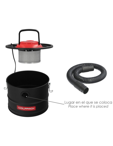 Tubo Con Lanza Para Aspirador De Cenizas Aspirador Cenizas Wolfpack 1200 Watt. 15 Litros (Codigo 07010550)