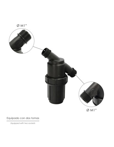 Filtro Con Malla Interior 1" Para Sistema De Goteo (Malla 100 Mesh) Riego Por Goteo, Microaspersión, Riego Por Nebulizacion