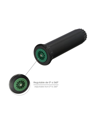 Difusor Emergente 3" Para GoteosToma H 1/2" Regulación 0-360º. Riego Por Goteo, Microaspersión, Riego Por Nebulizacion