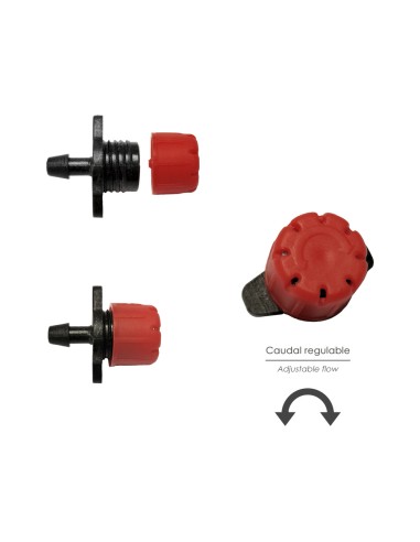 Gotero Regulable Gran Caudal Riego Por Goteo (Bolsa 100 Piezas) Riego Por Goteo, Microaspersión, Riego Por Nebulizacion