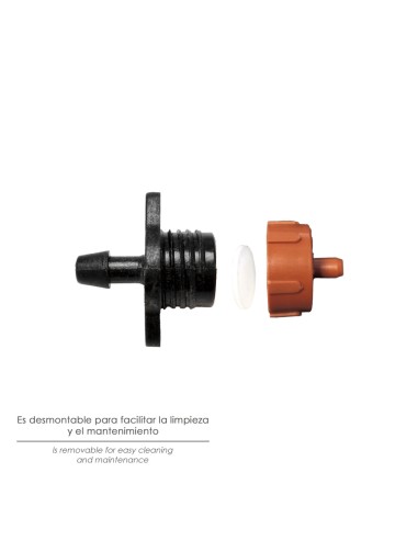 Gotero Autocompensante 4 Litros / Hora Desmontable Para Riego Por Goteo (Bolsa 200 Piezas) Riego Por Goteo, Microaspersión,