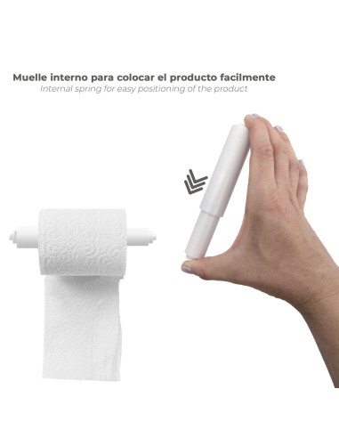 Eje Portarrollos Papel Higienico Ø 22 mm x 110 - 150 mm.