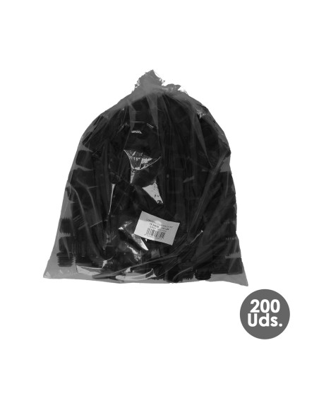 Contera Interior Plastico Cuadrada 30x30 mm. Color Negro. Bolsa 200 Unidades. Contera Mesa, Silla, Muebles, Estanteria